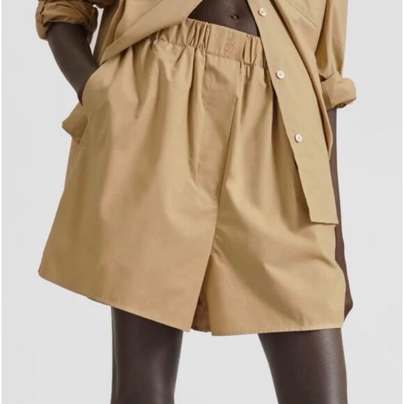 The Frankie Shop Lui Organic Cotton Boxer Short Relaxed Pull On Elastic Waist XS - Picture 1 of 10